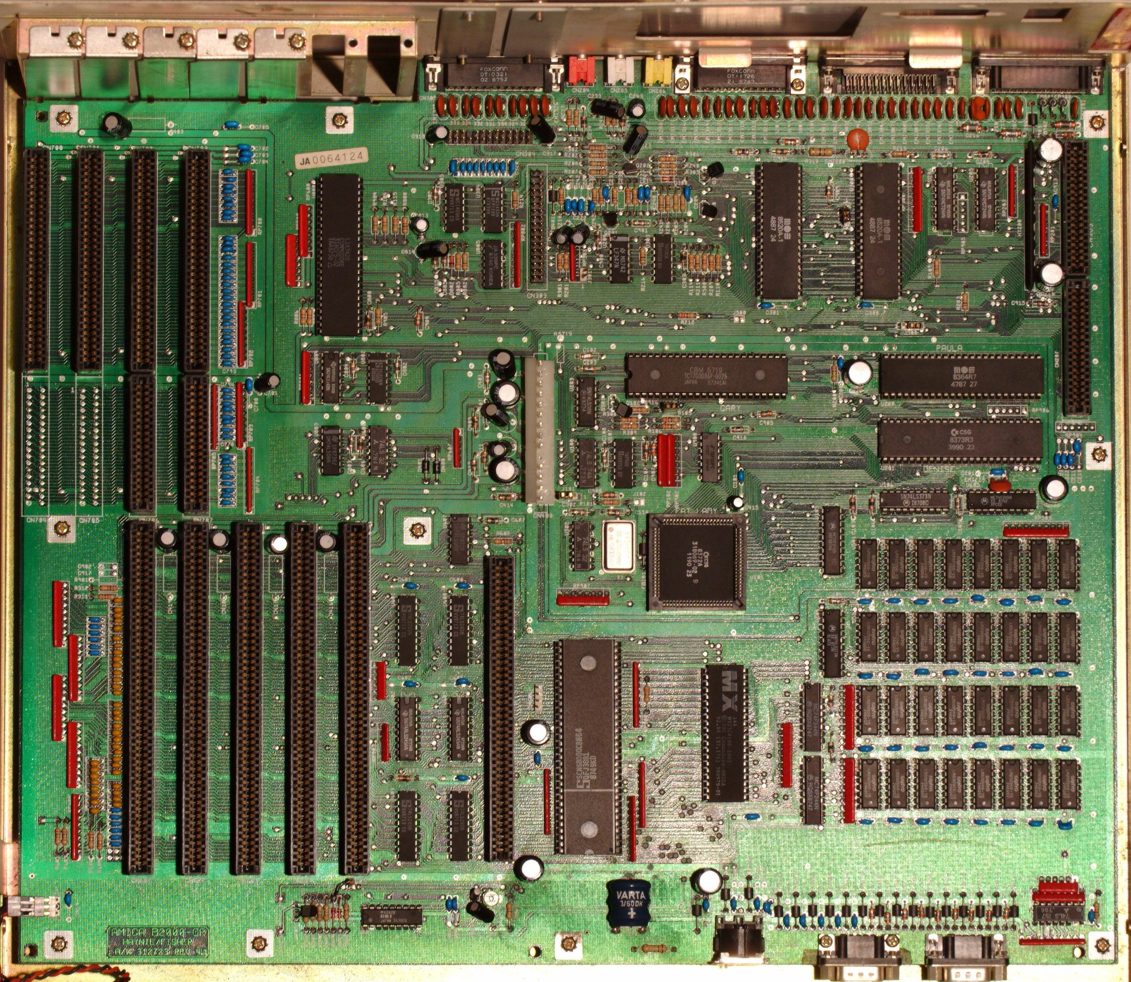 AMIGA A2000 Scheda Madre PCB riproduzione-parzialmente costruito NERO O BLU 